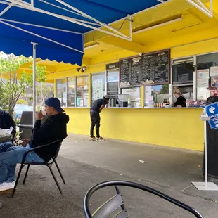 The ordering and pick up area