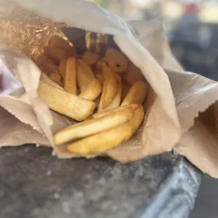 Seems like an endless crispy golden seasoned steak fries!