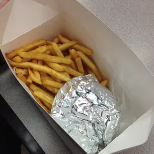 a box of french fries