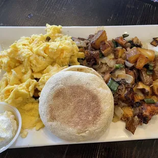 Brisket Hash with eggs