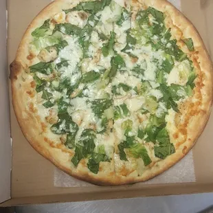 Caesar Salad Pizza Delicious not on menu but it&apos;s an item they can make John&apos;s little secret