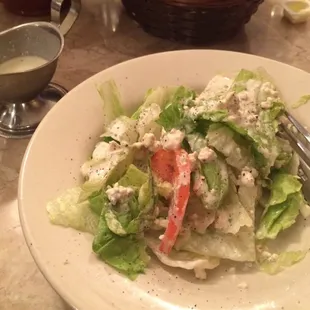 Side salad w/ homemade blue cheese... Good but... Dressing a bit watery. Greens were not impressive