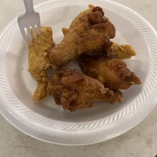 a plate of fried chicken