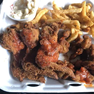 My fav the #3 comes with wings, gizzards, fries, macaroni salad or cole slaw