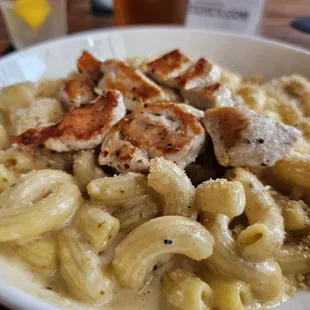 Green chile macaroni and cheese.  Think chile verde, not NM green chile.