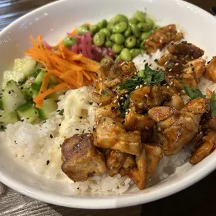 Farmhouse poke bowl. Fresh and tasty
