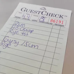 guest check