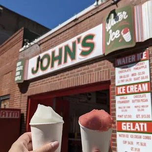 Small lemon (left) and strawberry (right) with banana and chocolate underneath, not pictured