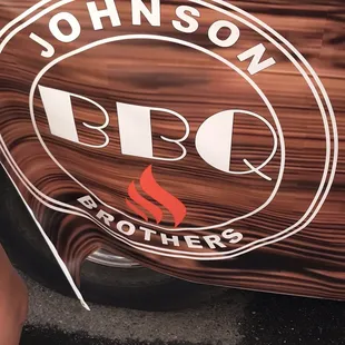 a closeup of the bbq logo