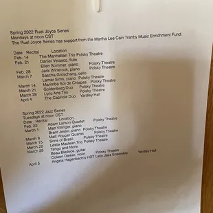 Free spring concert info. They're always SO GOOD!!