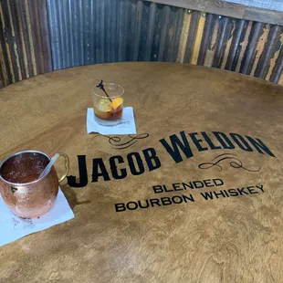 Moscow mule with their very own strawberry vodka!