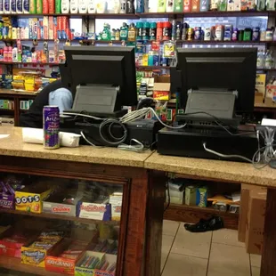 two computers on a counter
