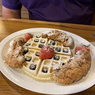 waffles, food