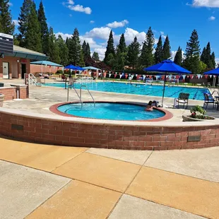 Larger spa and pool at South location