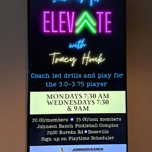 Pickleball drills classes offered