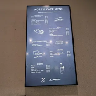 North Cafe menu