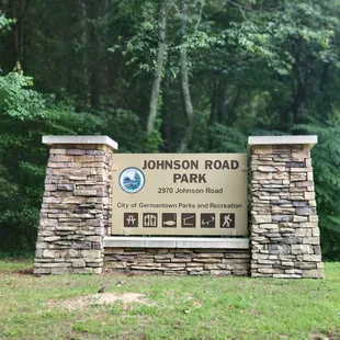 Sign at entrance off Johnson Rd