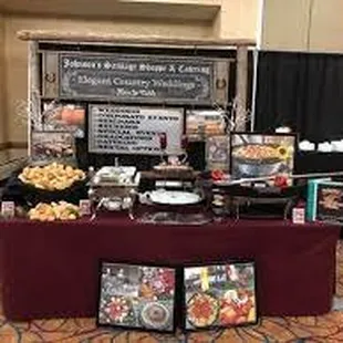 a buffet table