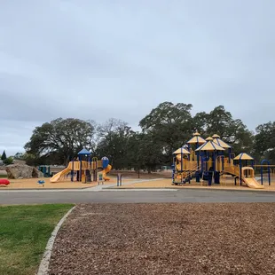 Two playground with sand area to play