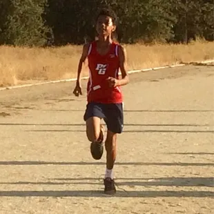 Kicking toward the finish line.