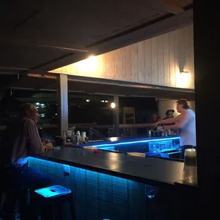 Bar, upstairs, fully outdoors