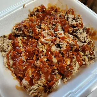 Pound of chopped pork.