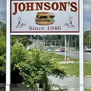 a sign for johnson&apos;s