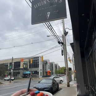 Chocolate ice cream with M&amp;M's