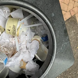My ice cream in the trash