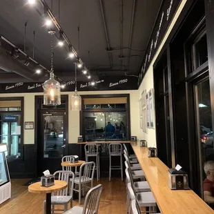 Indoor seating.