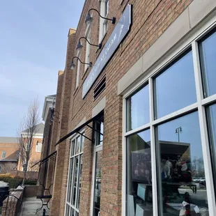  the outside of the building