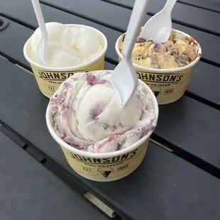 Lemon Sorbet, Banana Fudge, Blueberry Pie