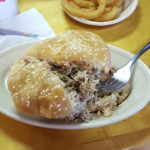 a plate of food on a table
