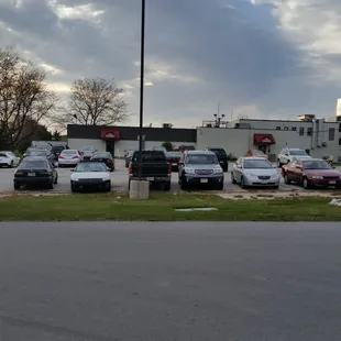 cars parked in a parking lot