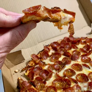 So glad we requested thin crust. Don't even need to try the regular rust.  #UpCloseSavor