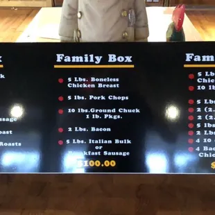 Variety of Family box deals