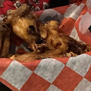 a basket of fried food