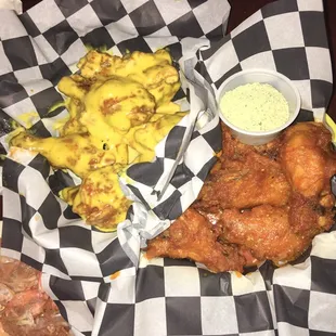 My favorite go to. Honey mustard wings and buffalo with powder ranch