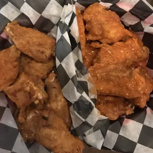 Crispy cajun and buffalo ranch. Killer combo