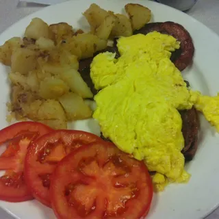 Fried Salami and Eggs on a Roll