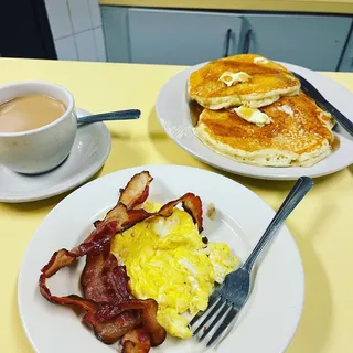 Pancakes or French with 2 Eggs