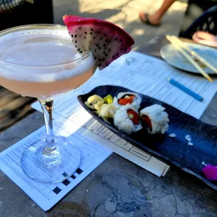 sushi and sashimi, drink