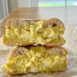 Plain Bagel with Egg Salad - July 2022