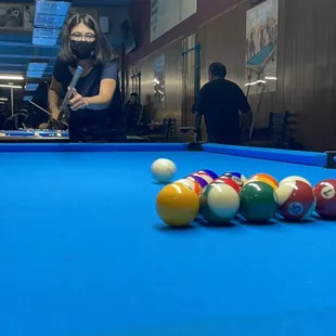 a pool table