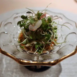 a plate of food on a table