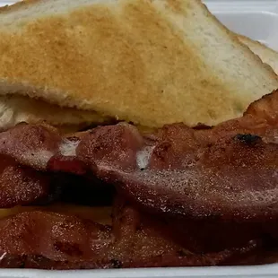 Breakfast plate with toast