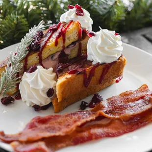 CRANBERRY CHEESECAKE STUFFED FRENCH TOAST - WINTER MENU