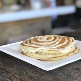 Cinnamon Roll Pancake Breakfast