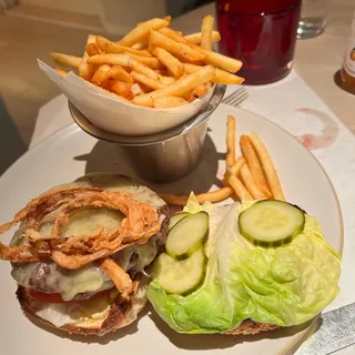 Cheddar Cheeseburger and Fries