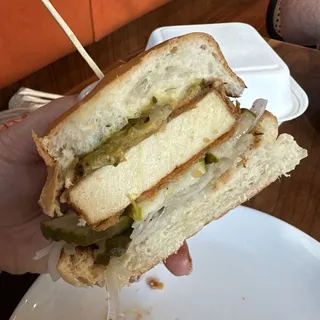 Spicy Fried Tofu Sandwich
